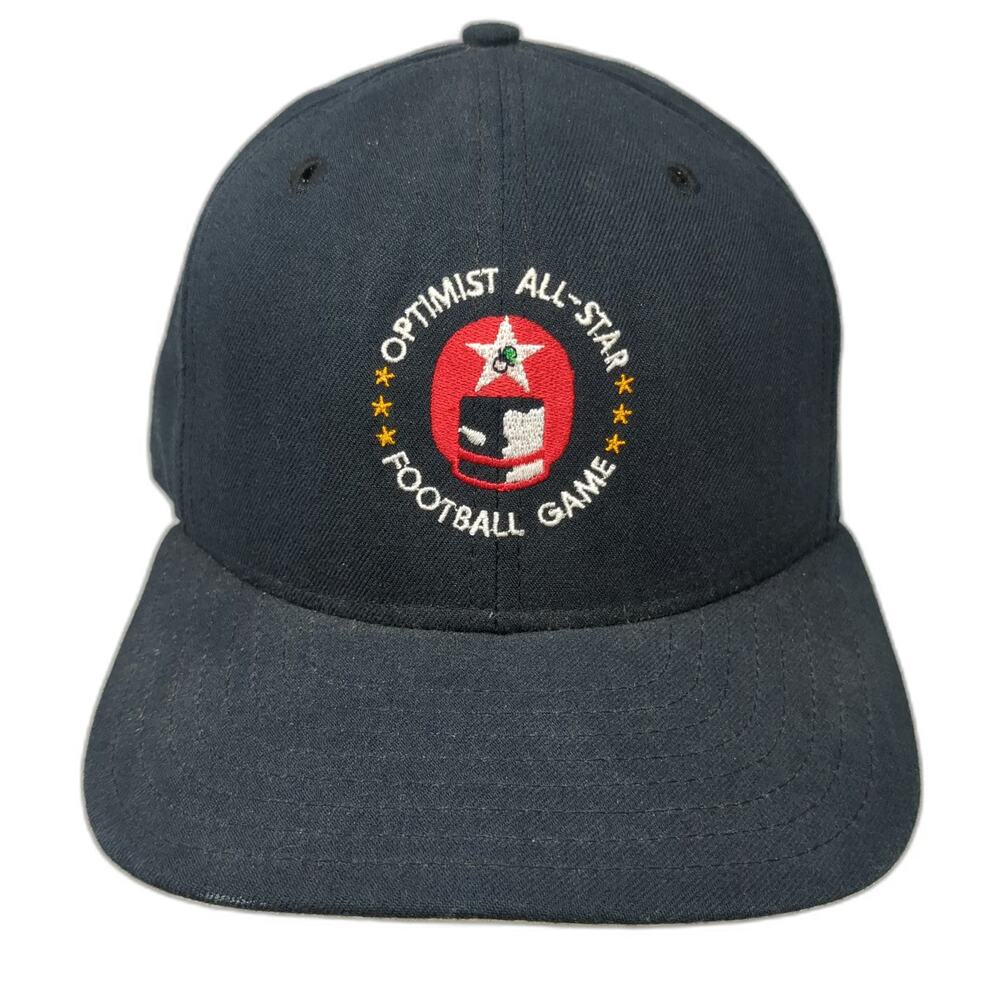 New Era Cap Blue 7 1/4 Wool Fitted Optimist All-Star Football Hat Vintage